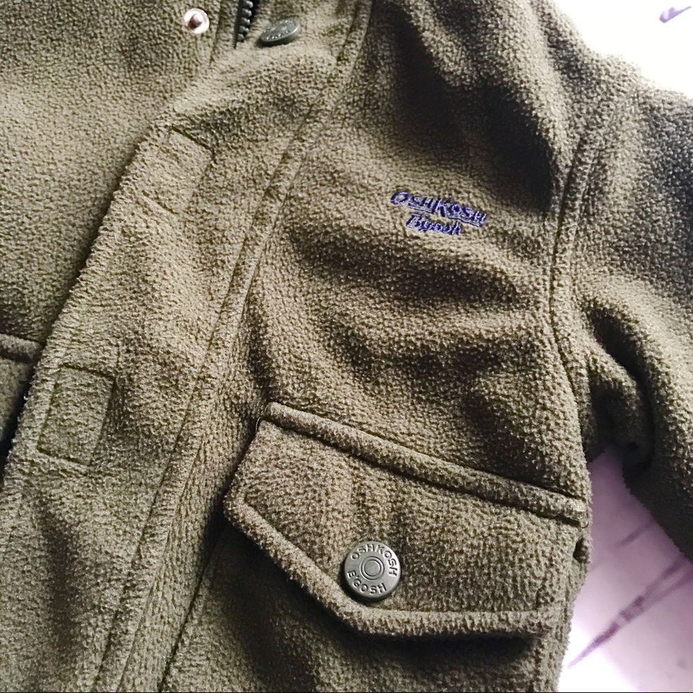 Oshkosh Reversible Green Plaid Hooded Jacket - Picture 7 of 8